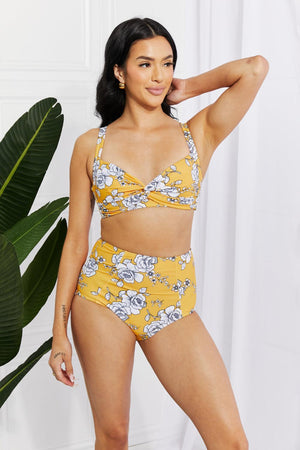 Miss Me Floral Plus Size High Waist Bikini - MXSTUDIO.COM