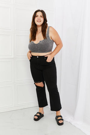 My Body My Rules Plus Size Black Distressed Jeans - MXSTUDIO.COM