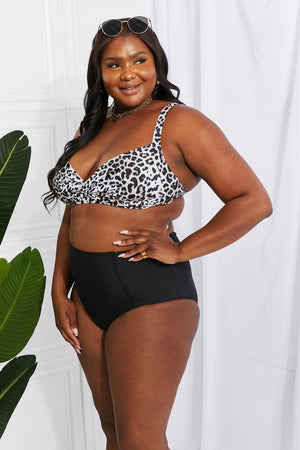 Ocean Dip Plus Size Leopard Two Piece Swimsuit - MXSTUDIO.COM