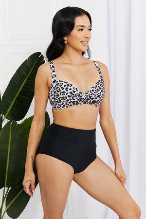 Ocean Dip Plus Size Leopard Two Piece Swimsuit - MXSTUDIO.COM