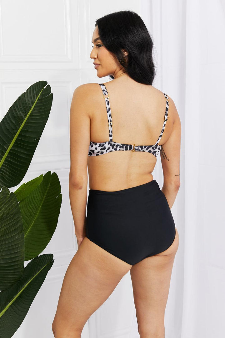 Ocean Dip Plus Size Leopard Two Piece Swimsuit - MXSTUDIO.COM