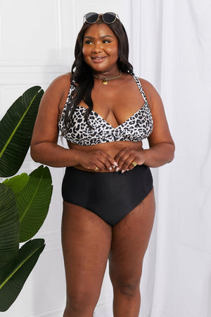 Ocean Dip Plus Size Leopard Two Piece Swimsuit - MXSTUDIO.COM