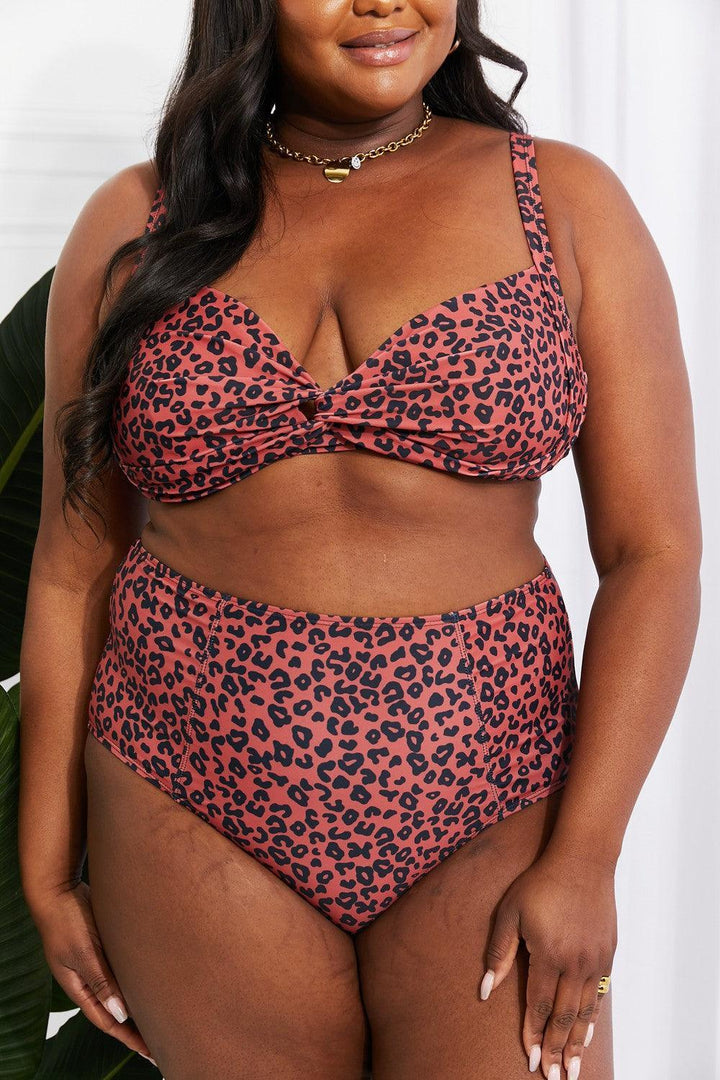 Ocean Love Leopard Plus Size Two Piece Swimsuit - MXSTUDIO.COM
