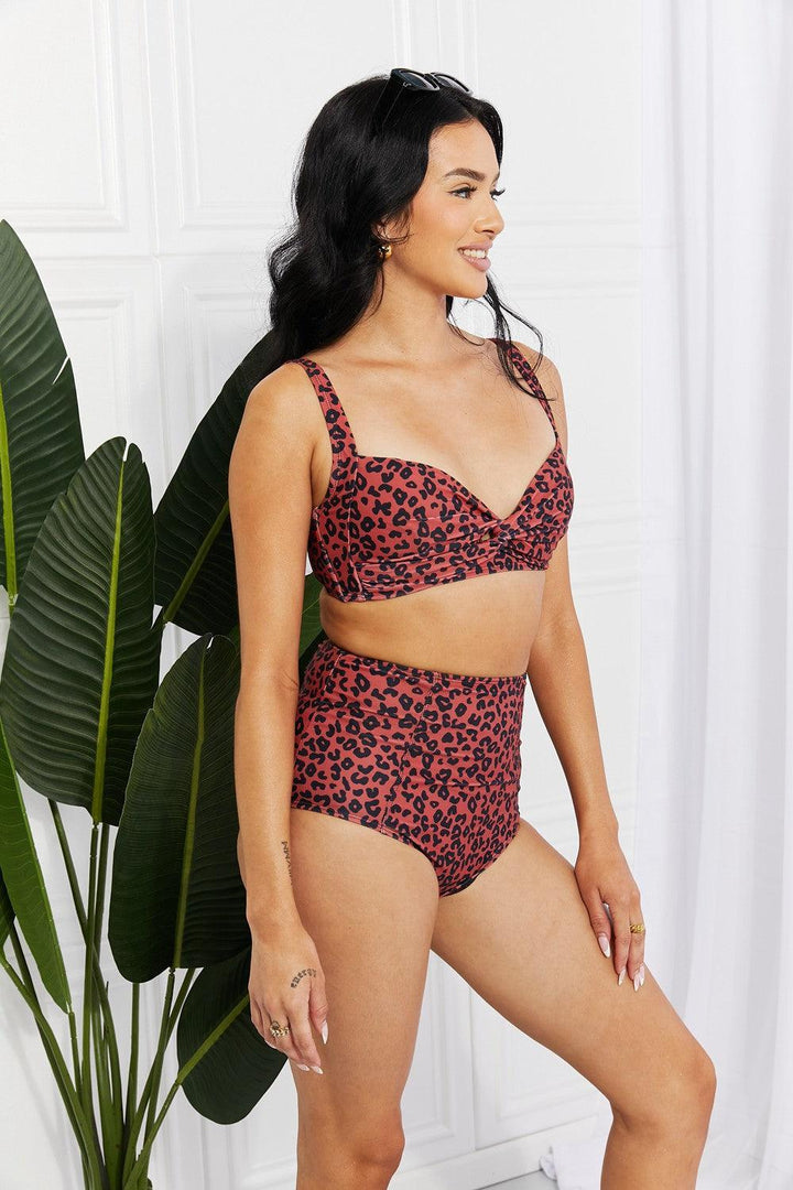 Ocean Love Leopard Plus Size Two Piece Swimsuit - MXSTUDIO.COM