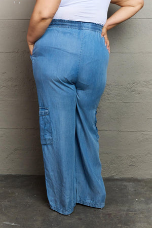 Optimal Comfort Plus Size Wide Leg Cargo Pants - MXSTUDIO.COM