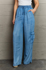 Optimal Comfort Plus Size Wide Leg Cargo Pants - MXSTUDIO.COM