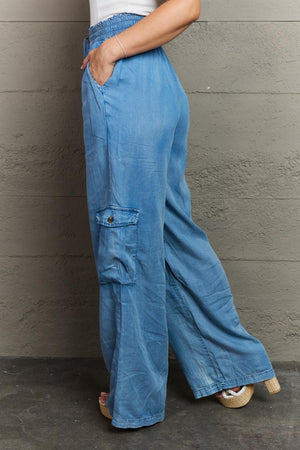 Optimal Comfort Plus Size Wide Leg Cargo Pants - MXSTUDIO.COM