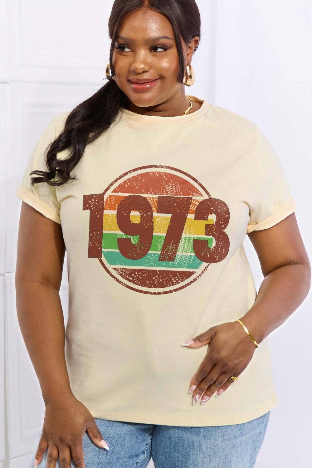 Peaceful Plus Size Graphic 1973 T Shirt - MXSTUDIO.COM