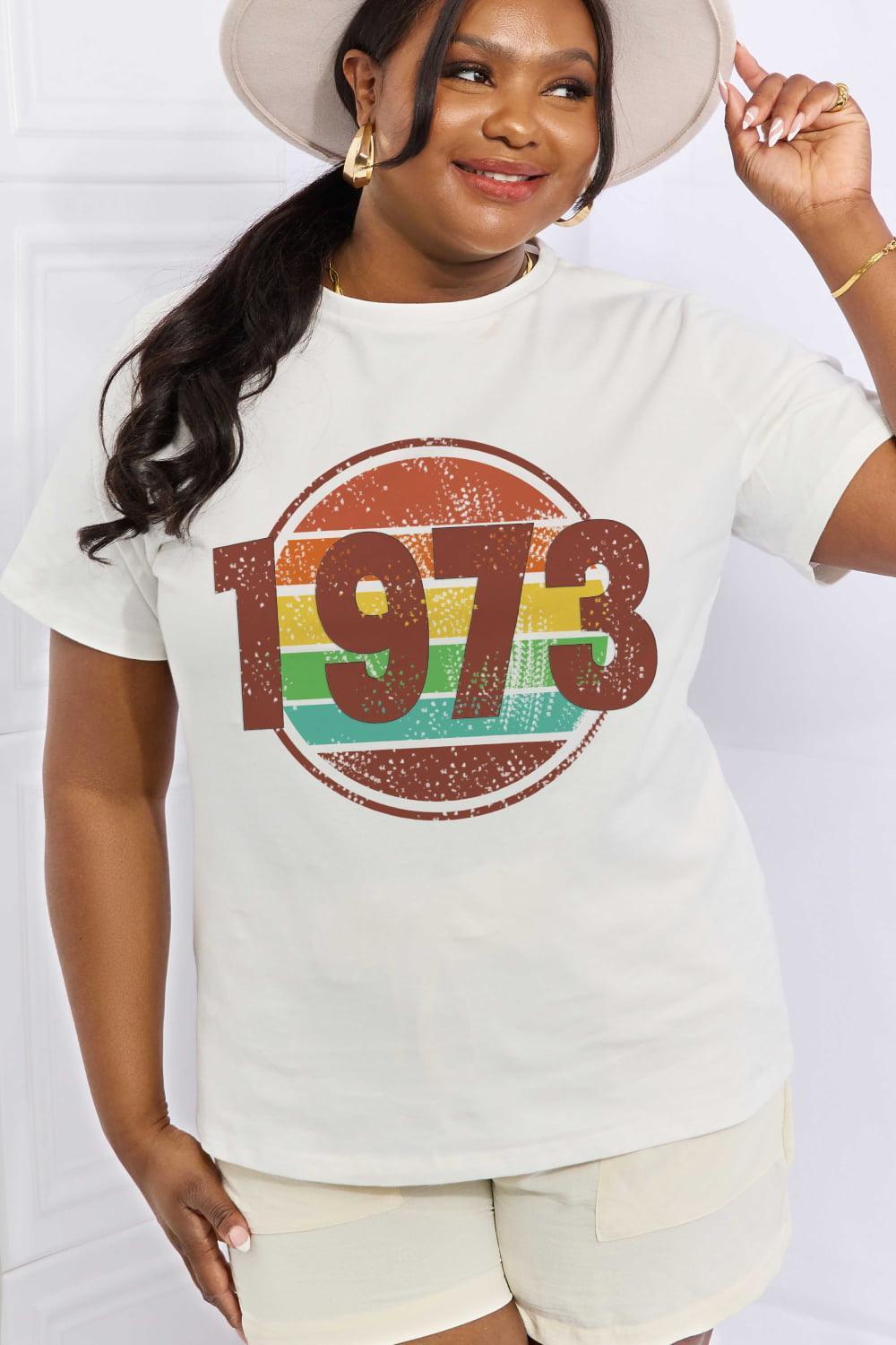 Peaceful Plus Size Graphic 1973 T Shirt - MXSTUDIO.COM