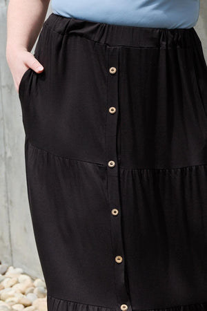 Perfect Sunday Plus Size Black Maxi Skirt - MXSTUDIO.COM