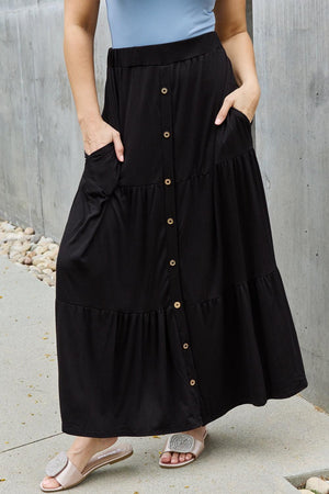 Perfect Sunday Plus Size Black Maxi Skirt - MXSTUDIO.COM