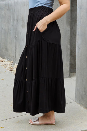 Perfect Sunday Plus Size Black Maxi Skirt - MXSTUDIO.COM