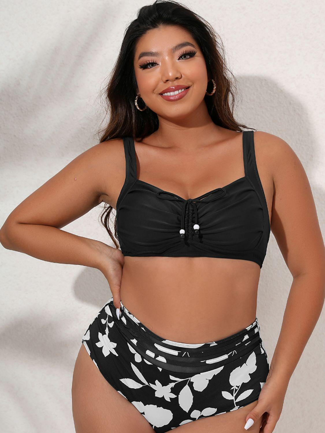 Plus Size Flirty and Fun Bikini Set - MXSTUDIO.COM