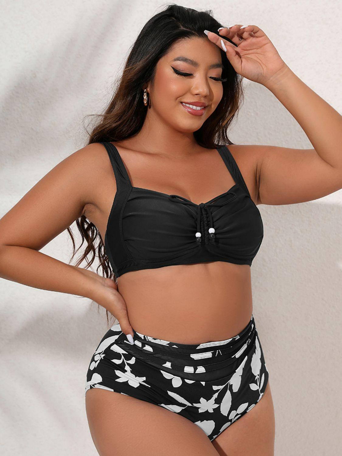 Plus Size Flirty and Fun Bikini Set - MXSTUDIO.COM