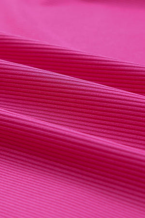 Plus Size Hot Pink Dropped Shoulder Tee - MXSTUDIO.COM