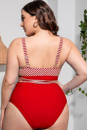 Plus Size Knotty and Nice One-Piece Swimsuit - MXSTUDIO.COM