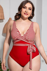 Plus Size Knotty and Nice One-Piece Swimsuit - MXSTUDIO.COM