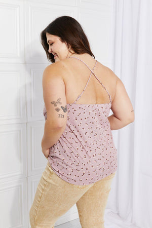 Plus Size Ruffled Neck Floral Sleeveless Top - MXSTUDIO.COM