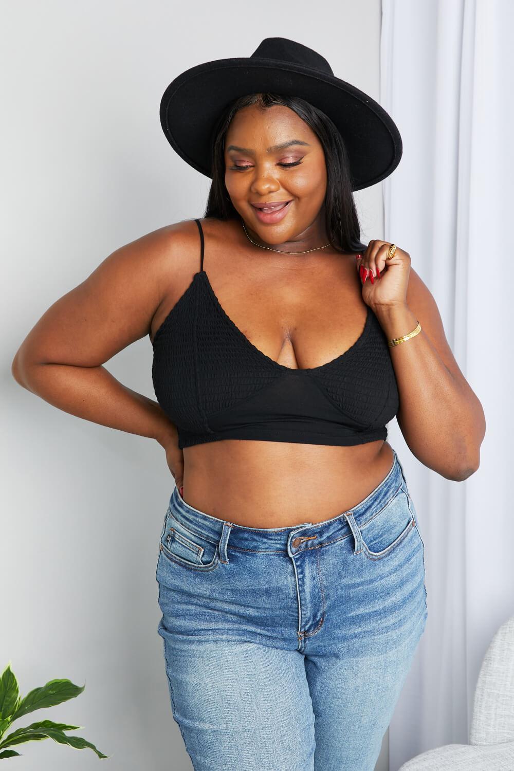 Plus Size Seamless Comfort Textured Bralette - MXSTUDIO.COM