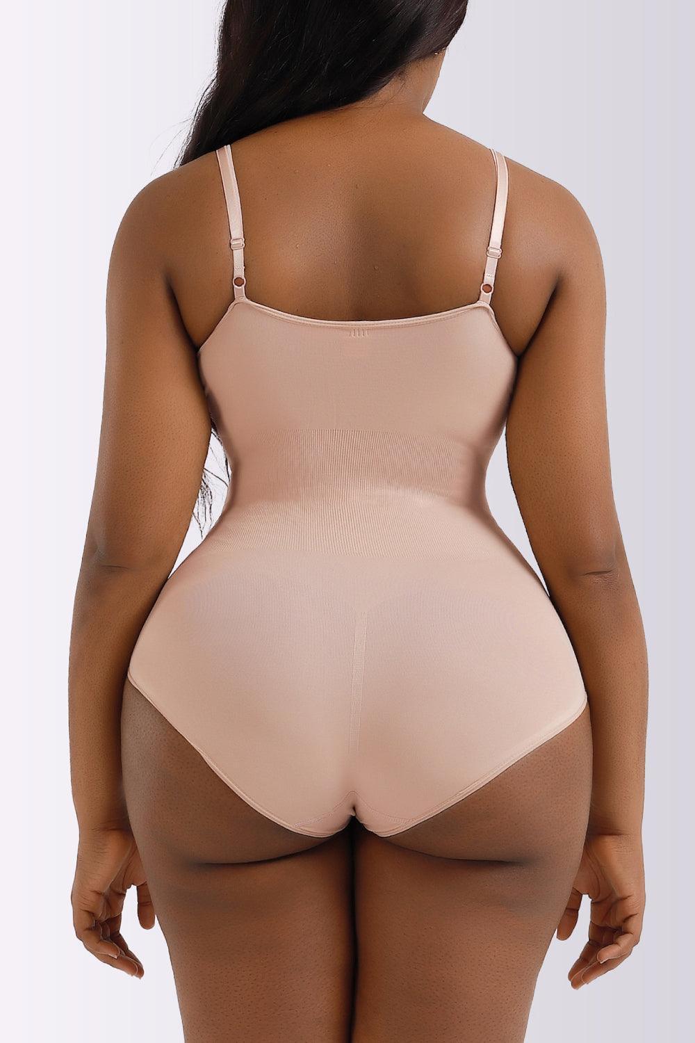 Plus Size Shaping Spaghetti Strap Bodysuit. - MXSTUDIO.COM