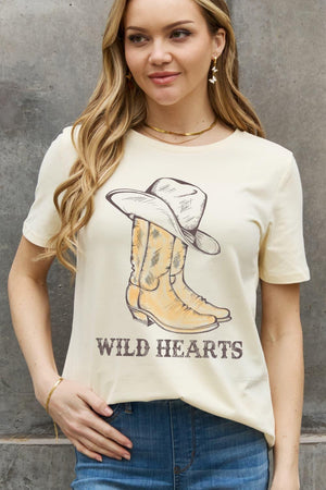 Plus Size Wild Hearts Graphic Cotton Tee - MXSTUDIO.COM