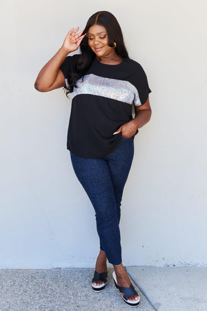 Real Women Have Curves Plus Size Sequin Top - MXSTUDIO.COM