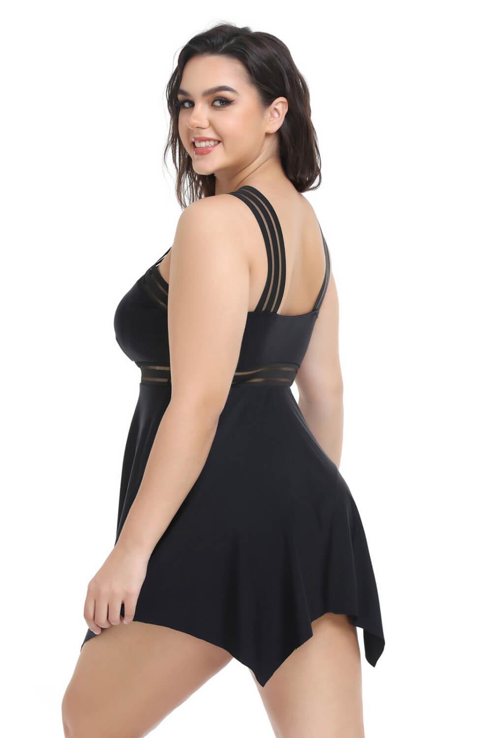 Remarkable Plus Size Crisscross Two Piece Swimsuit - MXSTUDIO.COM