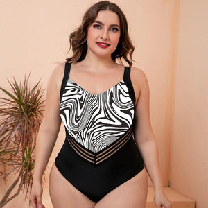 Rock Your Curves One Piece Plus Size Animal Print Swimsuit - MXSTUDIO.COM