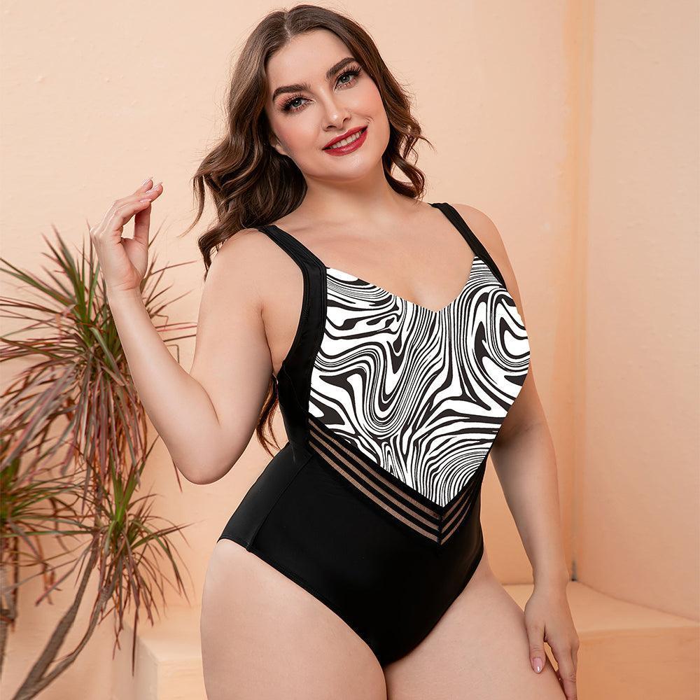 Rock Your Curves One Piece Plus Size Animal Print Swimsuit - MXSTUDIO.COM