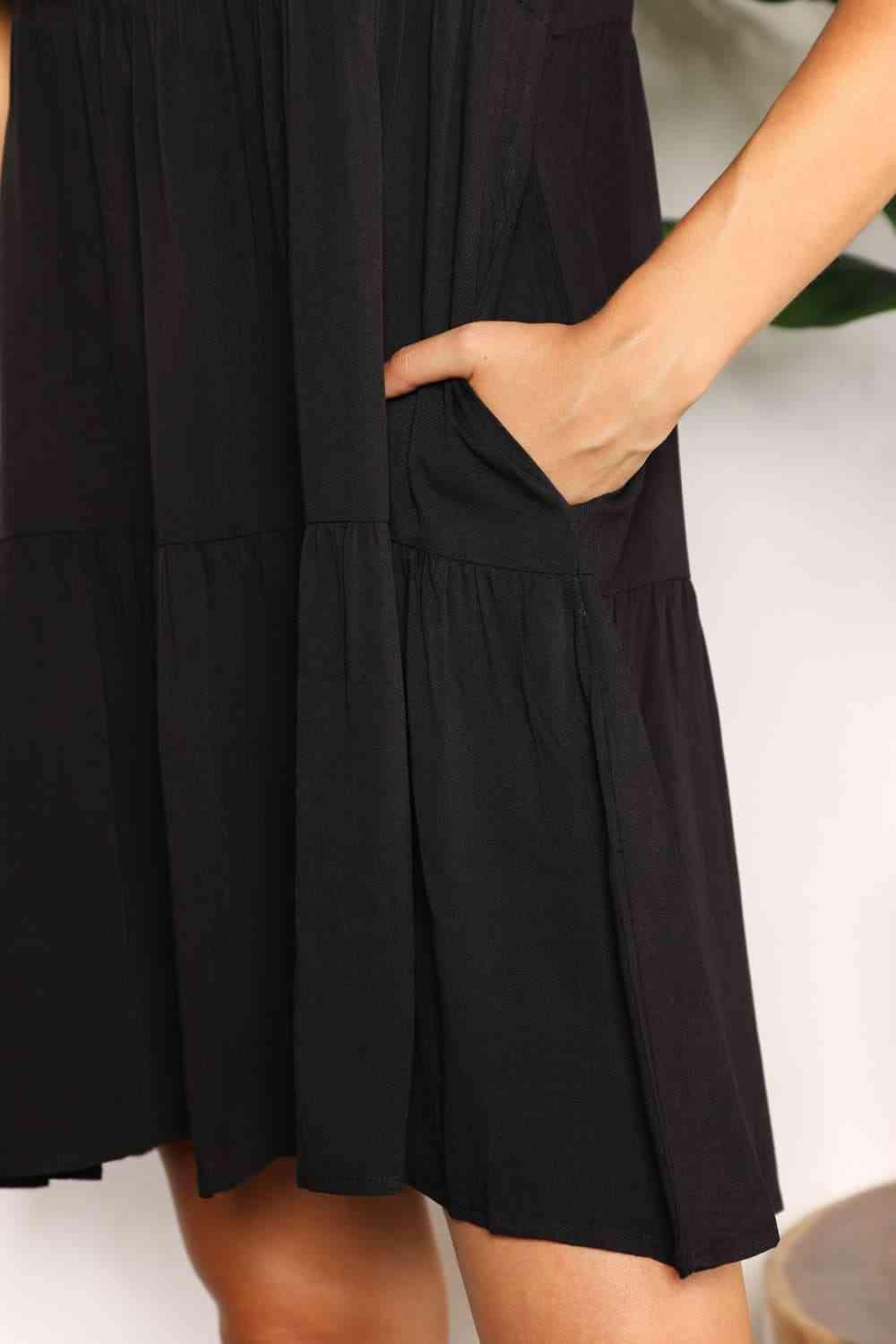 Ruffled Flounce Sleeve Plus Size Tiered Dress - MXSTUDIO.COM