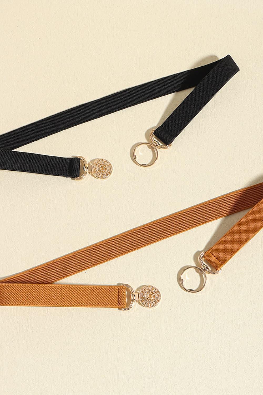 Secure Fit PU Leather Elastic Waist Belt - MXSTUDIO.COM