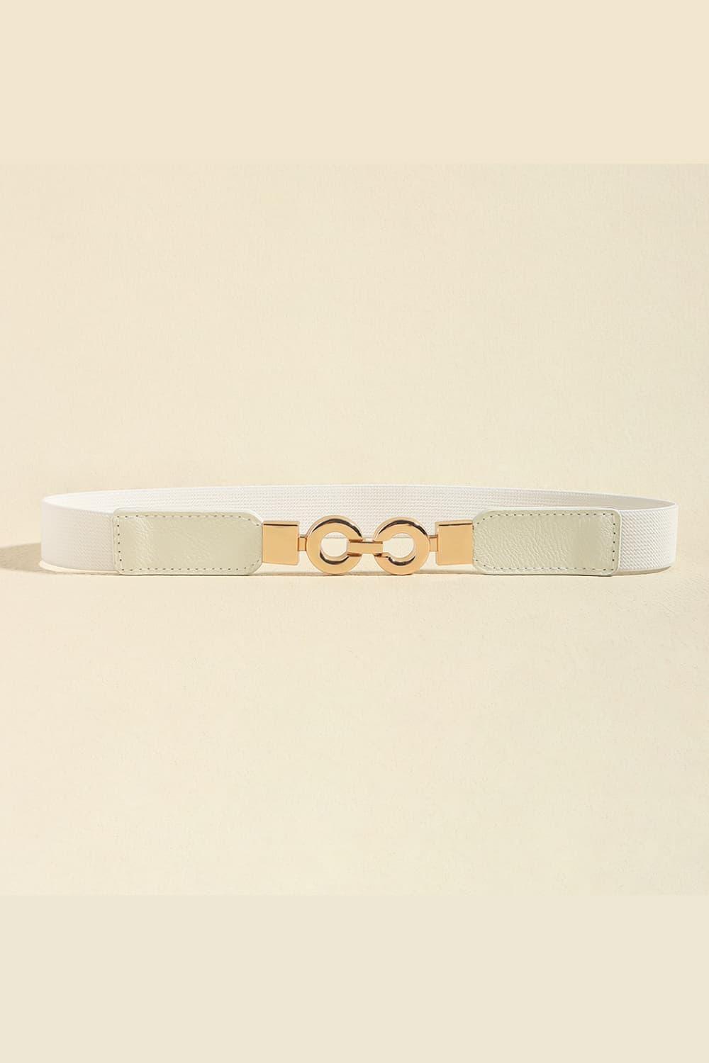 Secure Gold Buckle Elastic Waist Belt - MXSTUDIO.COM