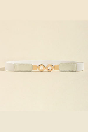 Secure Gold Buckle Elastic Waist Belt - MXSTUDIO.COM