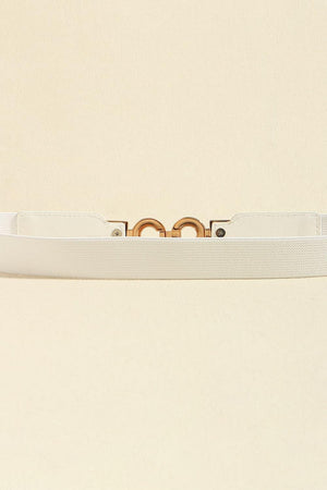 Secure Gold Buckle Elastic Waist Belt - MXSTUDIO.COM