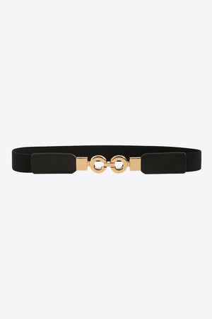 Secure Gold Buckle Elastic Waist Belt - MXSTUDIO.COM