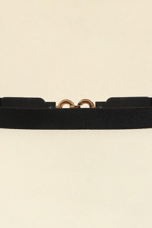 Secure Gold Buckle Elastic Waist Belt - MXSTUDIO.COM