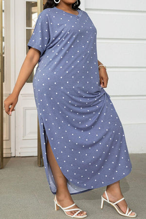 Slay The Day Plus Size Short Sleeve Maxi Dress - MXSTUDIO.COM