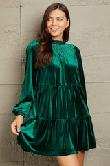 Softest Of Them All Tiered Plus Size Velvet Dress - MXSTUDIO.COM