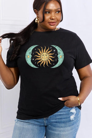 Space Between Us Plus Size Sun And Moon T Shirt - MXSTUDIO.COM