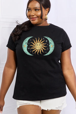 Space Between Us Plus Size Sun And Moon T Shirt - MXSTUDIO.COM