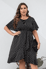 Spice Up Your Style Plus Size Polka Dot Dress - MXSTUDIO.COM