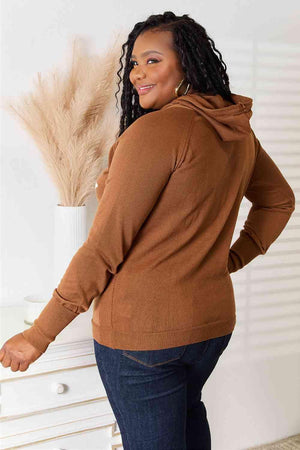 Star Graphic Hooded Plus Size Brown Sweater - MXSTUDIO.COM