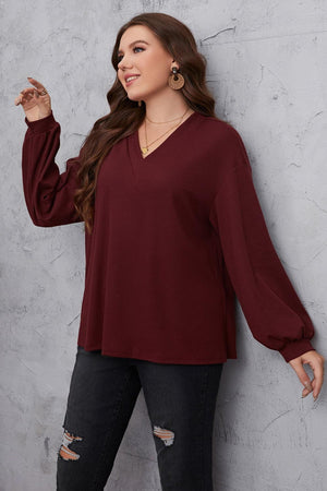 Style Has No Size Plus Size Balloon Sleeve Blouse - MXSTUDIO.COM