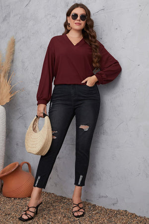 Style Has No Size Plus Size Balloon Sleeve Blouse - MXSTUDIO.COM