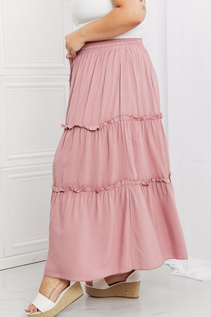 Summer Confidence Plus Size Tiered Maxi Skirt - MXSTUDIO.COM