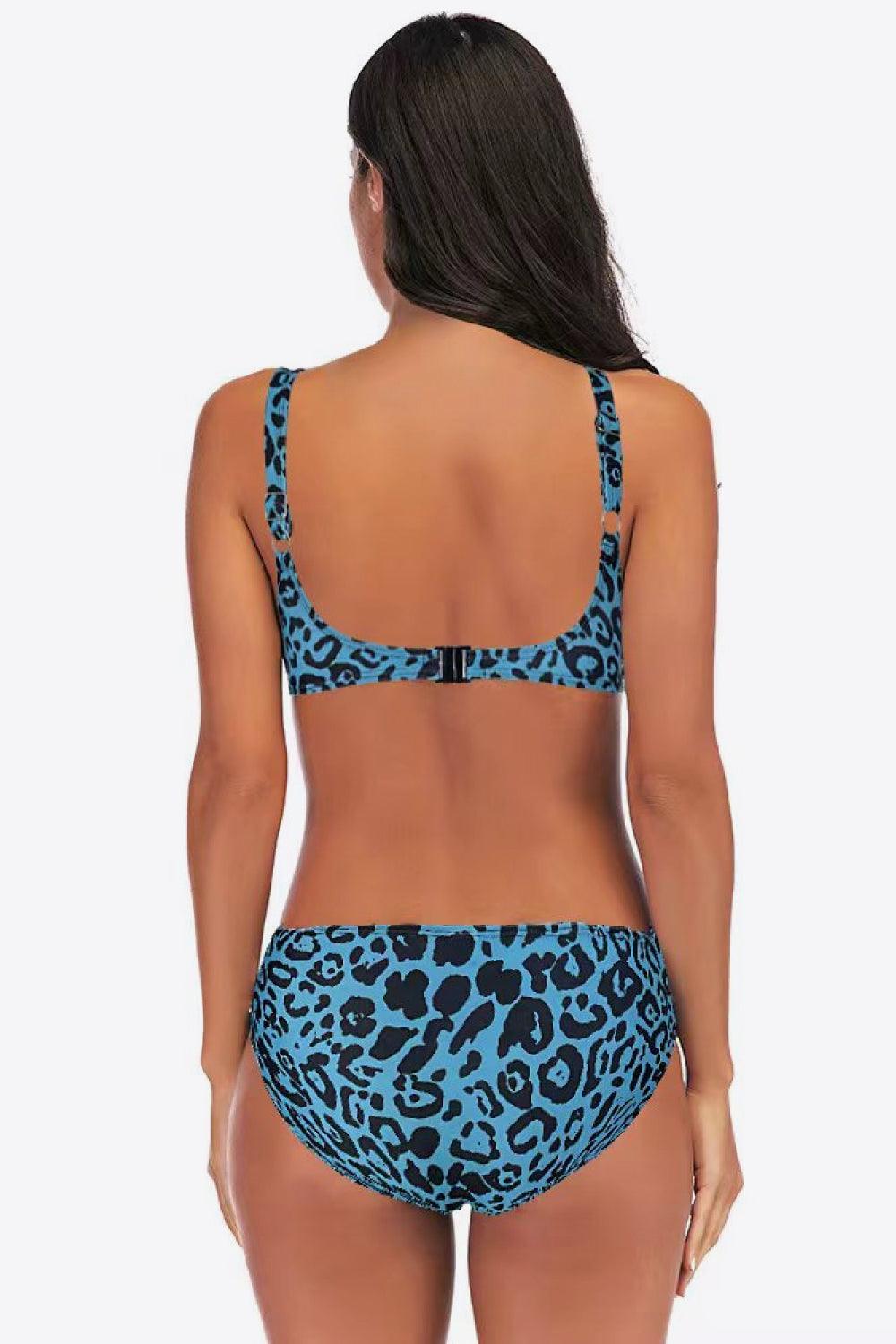 Summer Essence Mid-Waist Leopard Bikini Set - MXSTUDIO.COM