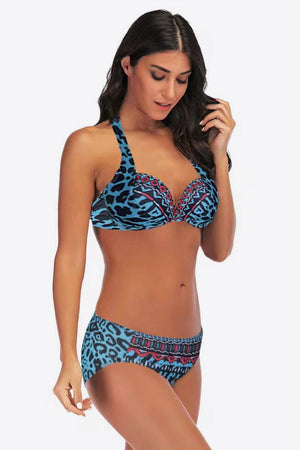 Summer Essence Mid-Waist Leopard Bikini Set - MXSTUDIO.COM