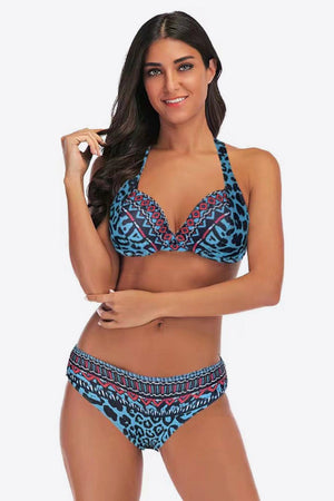 Summer Essence Mid-Waist Leopard Bikini Set - MXSTUDIO.COM