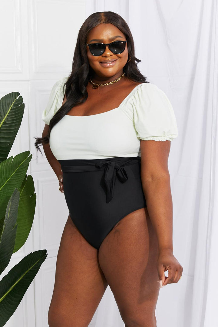 Summer Is Waving Plus Size One Piece Swimsuit - MXSTUDIO.COM