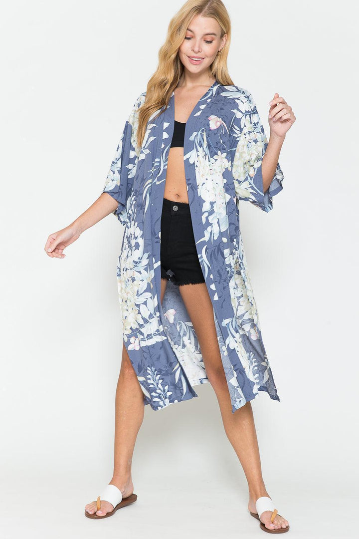 Summer Splash Botanical Split Cover Up - MXSTUDIO.COM